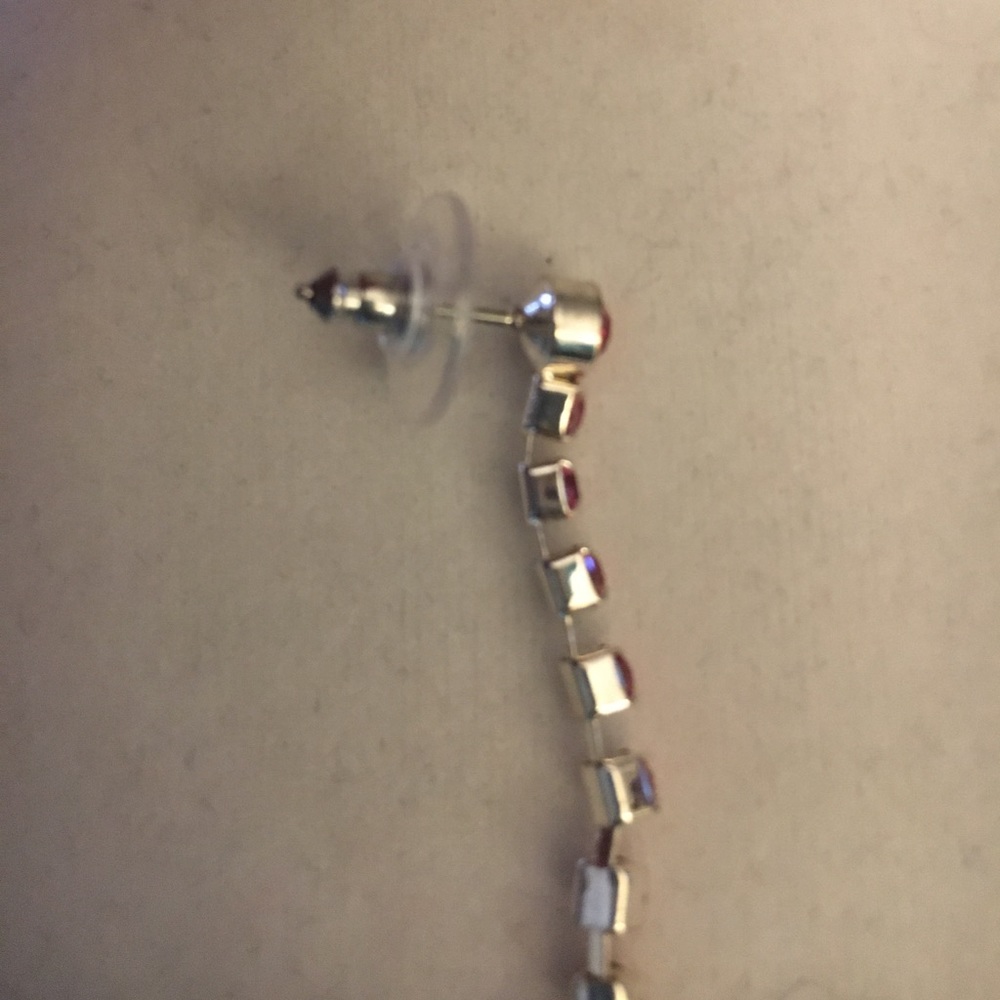 💓 Pink Rhinestone Earrings 💓 - Picture 3 of 3